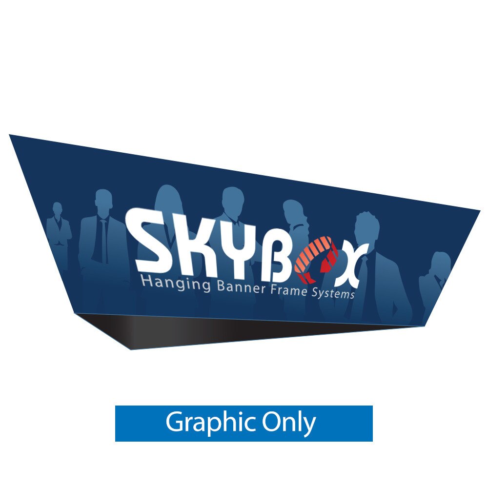 16x5 ft. Hanging Banner Tapered Triangle — Single Sided Graphic Only with Black Back Fabric